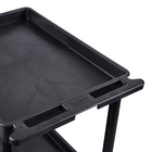 LuxorMD – Chariot à bacs TC Series, 2 tablettes, noir-Dimensions : 37 1/4 haut. x 32 larg. x 24 prof. (po)