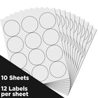 JAM Paper Sceaux autocollants ronds, 2,5 po dia., blanc, 2 paquets de 120 (2147615066g)-Taille : 2 1/2 po