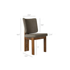 Modway - Alba 7 pièces Ensemble à manger - Noyer taupe-Silhouette courbée sans bras
