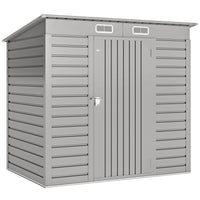 Outsunny - remise de rangement extérieure 6 pi x 4 pi-Sept colonnes de support avec traverses et kit de fondation pour une stabilité renforcée  

