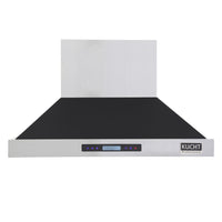 KUCHT KRH4815-K 48 po Hotte murale professionnelle - 1200 CFM - Acier inoxydable/Noir-Pour parfaire toute cuisine gastronomique, associez votre Kucht Pro‑Range de 48" à cette hotte murale professionnelle Kucht en acier inoxydable de 48" qui offre une puissance de cuisson remarquable avec des niveaux de débit d’air atteignant 1200 CFM dans un fonctionnement silencieux.