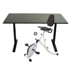 Uncaged Ergonomics - Bureau électrique assis-debout avec bureau à vélo - Noir-Un bureau de bureau à hauteur réglable magnifique et luxueux et un bureau assis-debout ou debout parfait