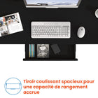 Motionwise - Bureau de la série M2 48 po de largeur, Motionwise - Bureau électrique assis-debout avec double moteurs et tiroir coulissant - Noir-Peaufinez les hauteurs manuellement, au toucher d'un bouton