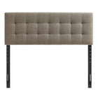 Modway - Lily Rembourré Tête de lit Queen size, Taupe-Cinq positions de montée