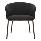 Zuo - Essen Chaise de salle à manger - Noir/Bronze-Soutien confortable des accoudoirs