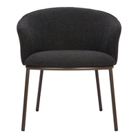 Zuo - Essen Chaise de salle à manger - Noir/Bronze-Soutien confortable des accoudoirs