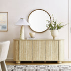 Modway - Overture Ovale 63" Faux travertin Buffet - Travertin-Faux feuilleté en papier travertin