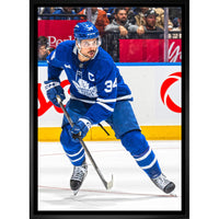 Auston Matthews Toronto Maple Leafs - Toile encadree - 22" x 31"-Impression sur toile de qualité supérieure avec bordures enveloppées