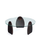 Manhattan Comfort - Table basse moderne glamour Artesia 90 cm, noyer foncé-Table basse moderne pour salon