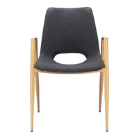 Zuo - Desi Chaise de salle à manger - Noir/Or - Ensemble de 2-Confort moelleux et matériaux durables