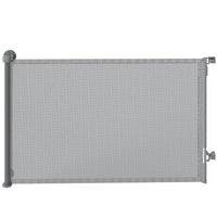 PawHut - Barrière pour chien rétractable, s’étend jusqu’à 55 po de large-Le design rétractable s’étend jusqu’à 55,1 po (140 cm), s’adaptant à diverses portes et économisant de l’espace 
