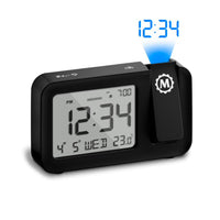 Marathon Watch - Réveil à projection avec grand écran et rétroéclairage - Noir-Projection: Le projecteur orientable à 180° projette l'heure sur votre mur ou plafond. Option pour faire pivoter l'orientation de la projection. Projette l'heure dans un bleu doux et est clair à lire et agréable pour les yeux la nuit.