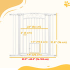 PawHut - Porte pour Chien à Traverser avec Petite Porte - 30"-41" L x 38" H-Le design arqué améliore l'esthétique des couloirs, cuisines et bas d'escaliers