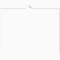 Apak - Onglet alphabétique Apak -  Lettre M -  blanc -  8 1/2 po x 11 po -  coupe 1/26 -  non perforé -  25 par paquet-Onglets d'index et de juridique