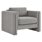 Modway - Visible Tissu Boucle Fauteuil - Gris clair-Chaise d’accent moderne
