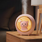 Artikl - Humidificateur motif ours à la fenêtre - 200 mL - rose-Lumière DEL douce créant une ambiance chaleureuse