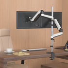 SHOPPINGALL Bras de moniteur extra-long à double vérin à gaz, empilé verticalement, pour écrans 15"-32" -SA-GA24L-Blanc-7