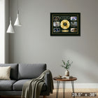 The Tragically Hip Man Machine Poem Band Collage With Gold LP - Impression encadree - 28" x 38"-Prêt à accrocher - livré entièrement assemblé