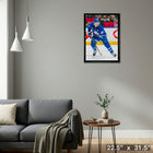 Auston Matthews Toronto Maple Leafs - Toile encadree - 22" x 31"-Prêt à accrocher - livré entièrement assemblé