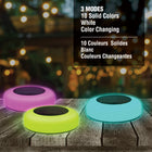 Bell+Howell - Lampes solaires LED Vividisk Colour pour allée extérieure - Paquet de 4-Lot de 4: comprend 4 lampes vividisk + 10 piquets de sol à fixer pour installer autour d’allées, entrées, jardins, patio, terrasse et escaliers