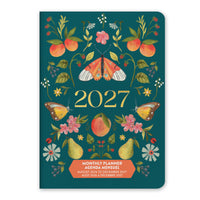 Orange Circle Studio - 2027 Agenda mensuel de poche - Fruit & Flora -  4.5" x 6.5" - Couleur assortie - Anglais-Doté plages mensuelles et pages de notes