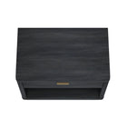 Manhattan Comfort - Ensemble de 2 tables de chevet modernes Evelyn 32" à 1 tiroir - gris charbon-20 po L x 32 po l x 24 po H
