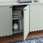 Modway - Emmeline 66" 4 portes festonnées Armoire à buffet - Sage-Bord inférieur festonné