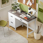 HOMCOM - Bureau d'ordinateur avec tiroir à fichiers - 47,2 po L x 19,7 po l x 30 po H - blanc-L’espace généreux sous le bureau vous permet d’étendre vos jambes pour un confort toute la journée