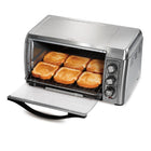 Four grille–pain HamiltonBeach − acier inox-Commandes de grillage, de cuisson et de rôtissage