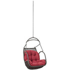 Modway - Arbor Terrasse extérieure Chaise à balançoire sans support - Rouge-Chaîne suspendue en acier ajustable de 78,5"