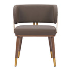 Zuo - Brew Chaise de salle à manger - Brun/Noyer-Confort moelleux et matériaux durables