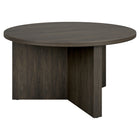 Hudson&Canal - Table basse ronde Anders de 81 cm de largeur, , brun aulne-Le plateau de table a une capacité de poids de 50 lb