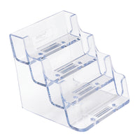 Porte–cartes professionnelles de Deflecto, 4 compartiments, transparent-Porte–cartes professionnelles transparent