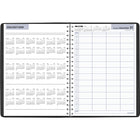 AT-A-GLANCE - Cahier de rendez-vous quotidien pour groupe de quatre personnes 2027 - 11 po H x 7 7/8 po l - noir - anglais-Couverture en similicuir noir
