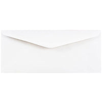 JAM Paper Enveloppes format livret à rabat commercial gommé, 4 1/8 x 10 3/8 po, blanches, 200 par paquet-Blanc