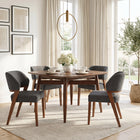 Zuo - Sunobu Chaise de salle à manger - Gris azur/Noyer - Ensemble de 2-Supporte jusqu'à 285 lb