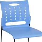 Flash Furniture - Chaise empilable avec base luge de série Hercule, capacité de 881 lb, avec dossier ventilé, bleu (RUT2BL)-Conception ergonomique