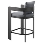 Modway - Tahoe Terrasse extérieure Aluminium pour patio Tabouret de comptoir - 36,5 po - Gris-Goupilles de pied ajustables