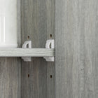 Kleankin - Armoire à pharmacie de salle de bain murale avec miroir - gris-Structure en MDF, adaptée à un usage quotidien 