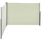 Outsunny - store latéral double rétractable - blanc crème-Auvents doubles flexibles pour une utilisation en extérieur
