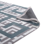 Modway - Nahia Labyrinthe géométrique Tapis de 5 pi l x 8 pi L - Ivoire gris clair et bleu ciel-Résistant aux taches / Facile à nettoyer