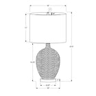 Monarch Specialties - Luminaire - 28 po H Lampe De Table - Crème Céramique - Abat-Jour Ivoire / Crème - Contemporain-L'interrupteur rotatif à 3 voies permet d'utiliser une seule ampoule d'une puissance maximale de 100w/120v (ampoule non incluse) pour régler facilement l'éclairage et créer l'ambiance parfaite lorsqu'elle est placée sur une table de nuit, une console, une table d'appoint ou une table d'extrémité