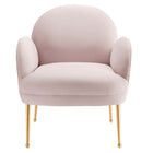 Modway - Transcend Performance Velvet Fauteuil - Rose-Assemblée requise