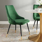 Modway - Adorn Touffe Performance Velvet Fauteuil d’appoint de salle à manger - Émeraude-Tissu résistant aux taches durable