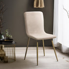 FurnitureR - Chaise de salle manger rose - ensemble de 4 - beige-8