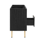 Modway - Chaucer 48" Armoire de toilette de salle de bain (lavabo non inclus) - Noir-Bassin d’évier et installations non inclus