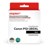 Staples - Cartouche d’encre Canon PGI-280XL remise à neuf - rendement élevé - noir-Noir