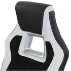 OSP Designs - Chaise de course - noir avec garniture blanche-Base argent