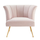 Modway - Veronica Chenal Touffé Performance Velvet Fauteuil - Rose-Construction solide