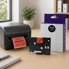 Premium Tape - Compatible avec Brother TZ232, TZ-232, TZE232, TZE-232 - Rouge / Blanc - 12 mm-Marque : Premium Tape